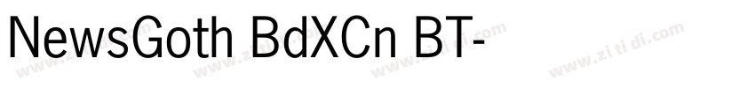 NewsGoth BdXCn BT字体转换